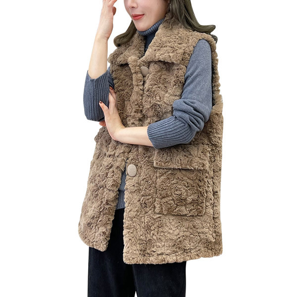 Ženski prsluk s džepovima u tri boje