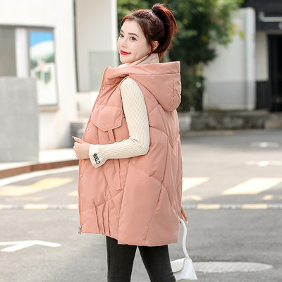 Naiste asümmeetriline kapuutsiga vest