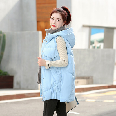 Naiste asümmeetriline kapuutsiga vest