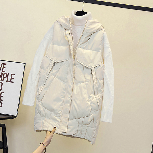 Naiste pikk kapuutsiga vest