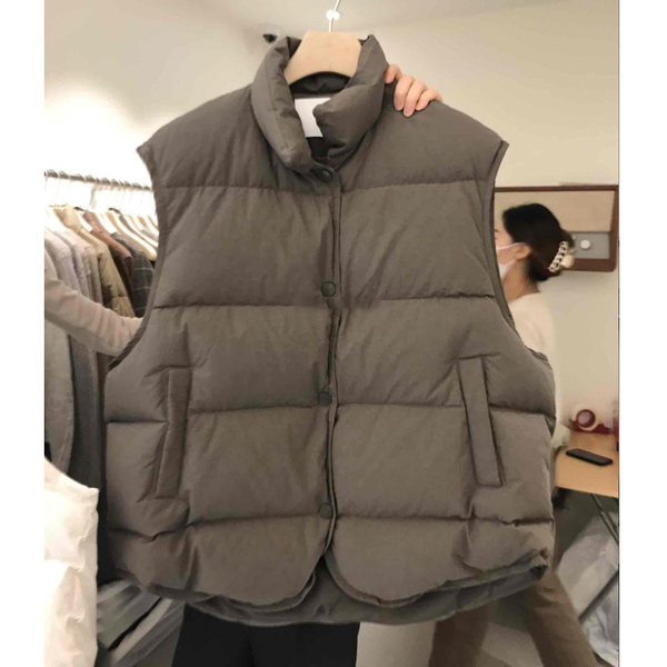 Γυναικείο φαρδύ γιλέκο κατάλληλο για φθινόπωρο και χειμώνα