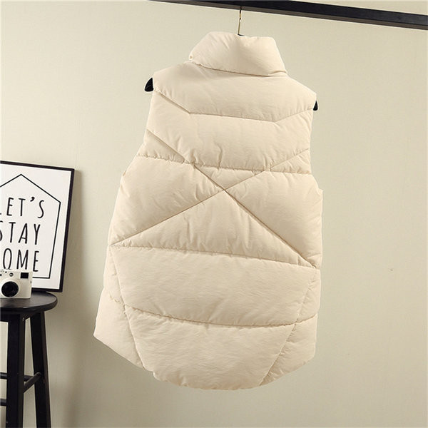 Casual γιλέκο με ψηλό γιακά και τσέπες - για γυναίκες