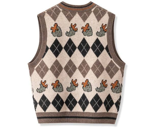 Női téli mellény V-nyakkal