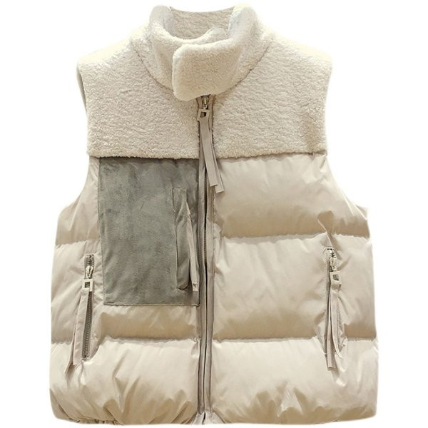 Meleg mellény gyapjú polár cipzárral