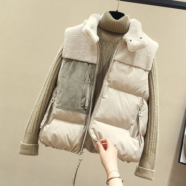 Meleg mellény gyapjú polár cipzárral