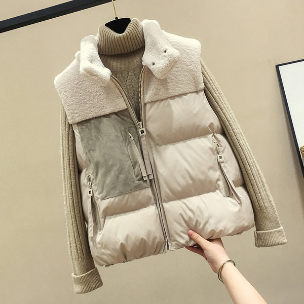 Meleg mellény gyapjú polár cipzárral