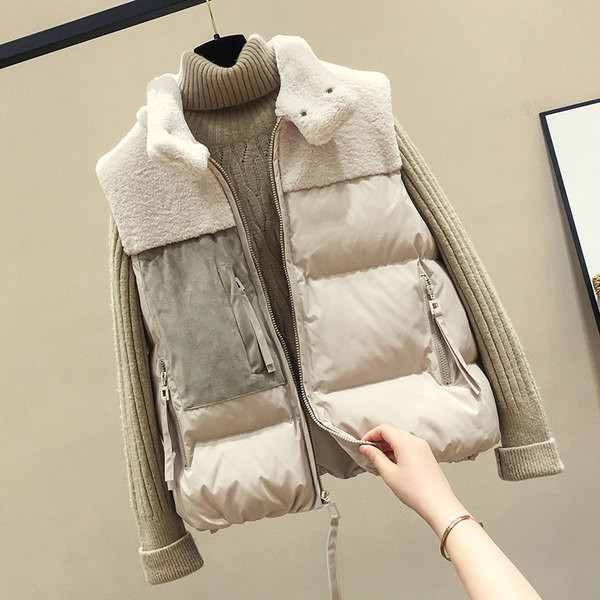 Meleg mellény gyapjú polár cipzárral