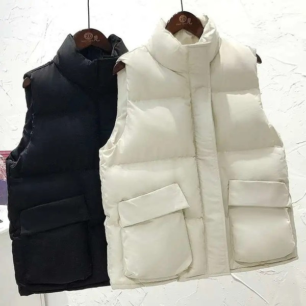 Casual φαρδύ γιλέκο μοντέλο με ψηλό γιακά - για γυναίκες