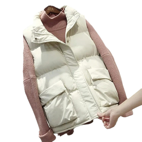 Casual φαρδύ γιλέκο μοντέλο με ψηλό γιακά - για γυναίκες