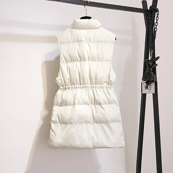 Χοντρό χειμωνιάτικο γιλέκο με κορδόνια στη  μέση