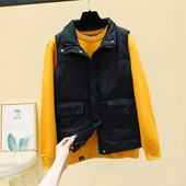 Γιλέκο καθημερινό με τσέπες και κουμπιά σε δύο χρώματα