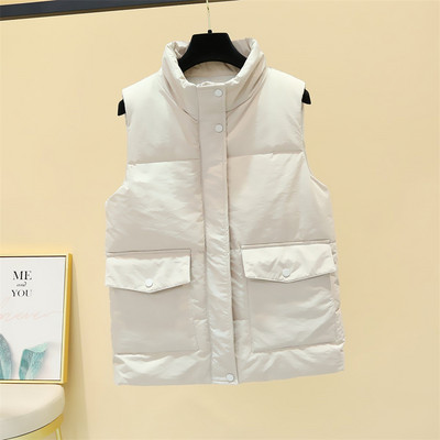 Γιλέκο καθημερινό με τσέπες και κουμπιά σε δύο χρώματα