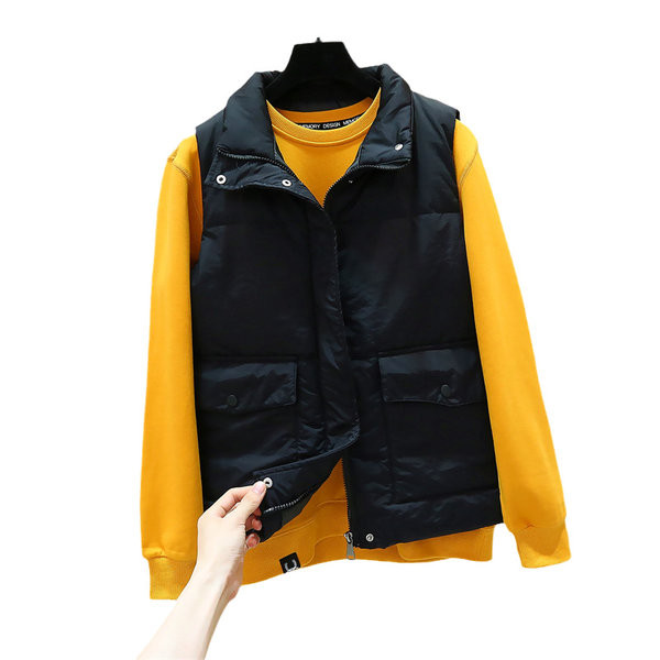 Γιλέκο καθημερινό με τσέπες και κουμπιά σε δύο χρώματα