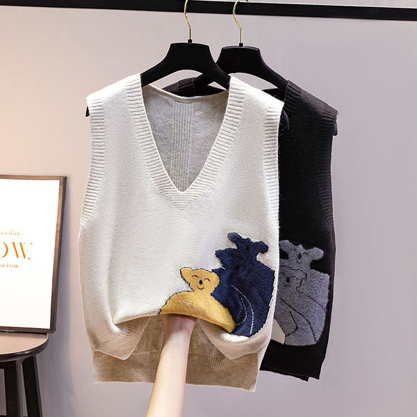 Női tavaszi-őszi mellény rátéttel