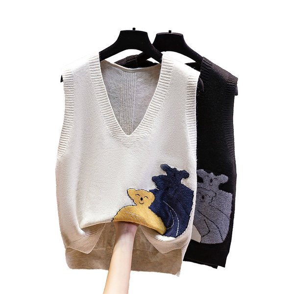 Női tavaszi-őszi mellény rátéttel