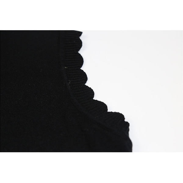 Új modell női kötött mellény virághímzéssel