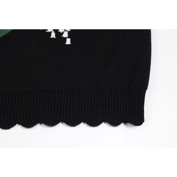 Új modell női kötött mellény virághímzéssel