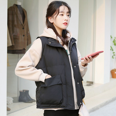 Naiste vabaajavest kõrge kraega kahes värvitoonis