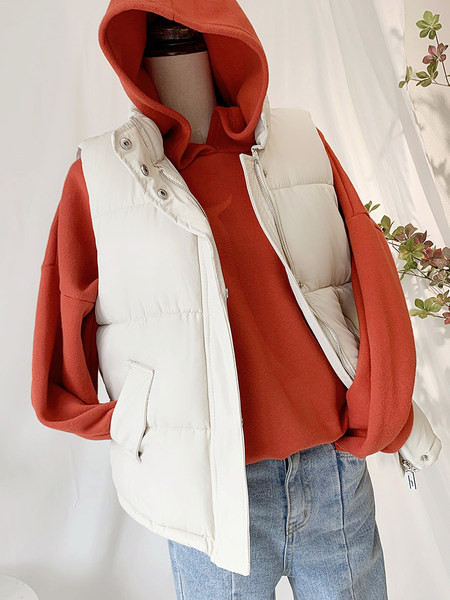 Stiilne naiste pikk vest lukuga nööpide ja taskutega