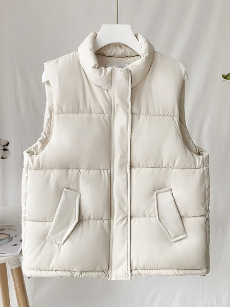 Stiilne naiste pikk vest lukuga nööpide ja taskutega