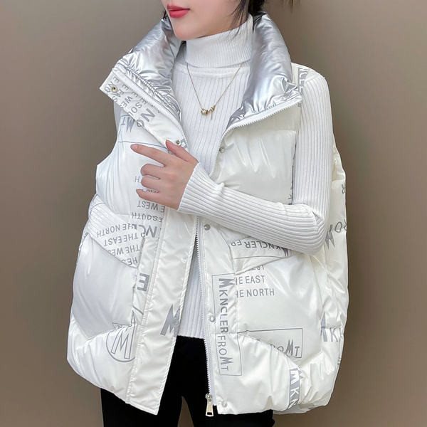 Új modell női mellény rátéttel - fehér és fekete