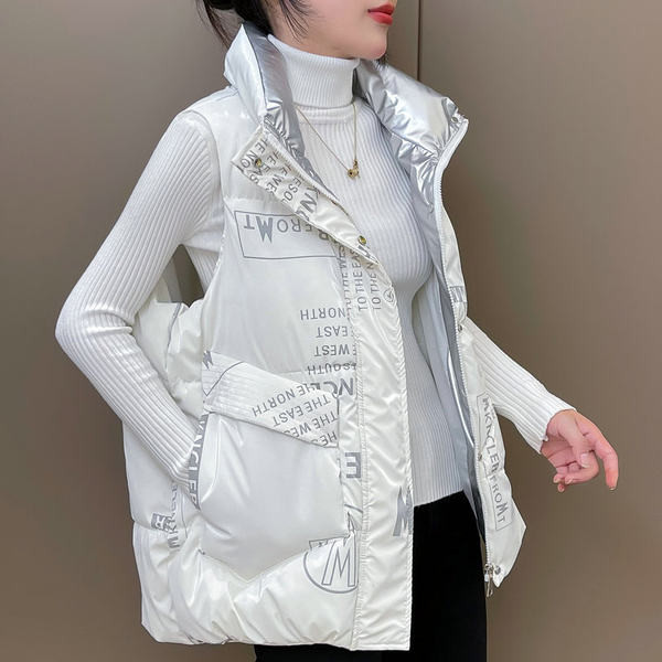 Új modell női mellény rátéttel - fehér és fekete