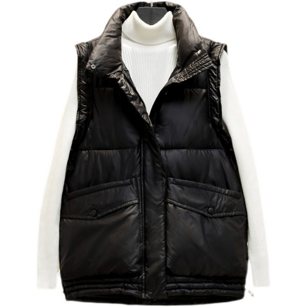 Női mellény négy színben, magas gallérral