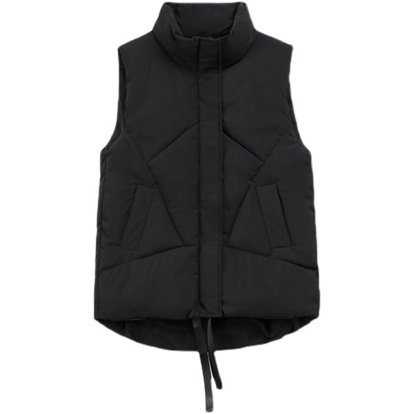 Alkalmi női steppelt mellény magas gallérral