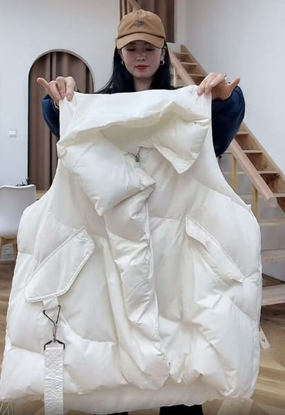 Pika mudeli naiste lai taskutega vest