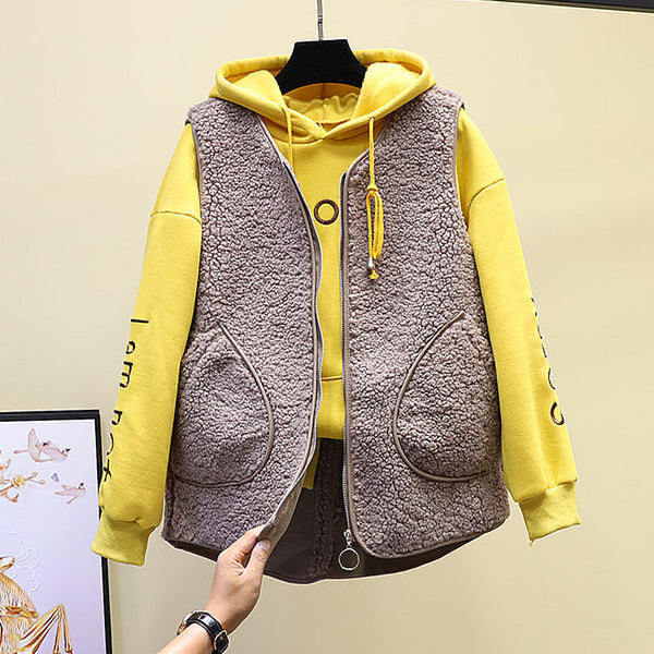 Női alkalmi mellény rövid modell cipzárral