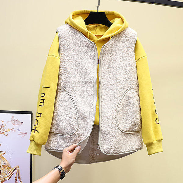 Női alkalmi mellény rövid modell cipzárral