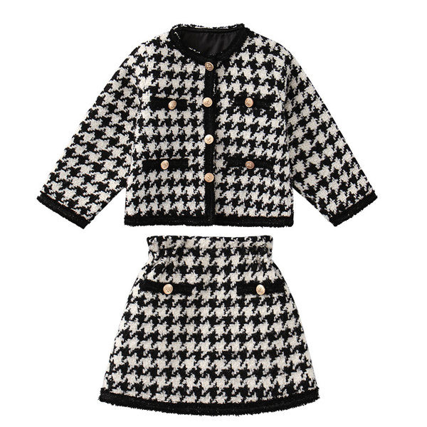 Παιδικό καρό σετ σακάκι και φούστα
