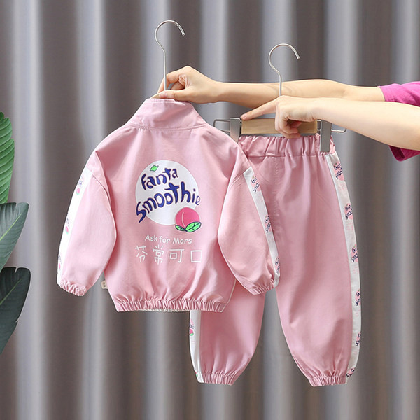 Modern gyerekszett lányoknak cipzárral és kétrészes rátéttel