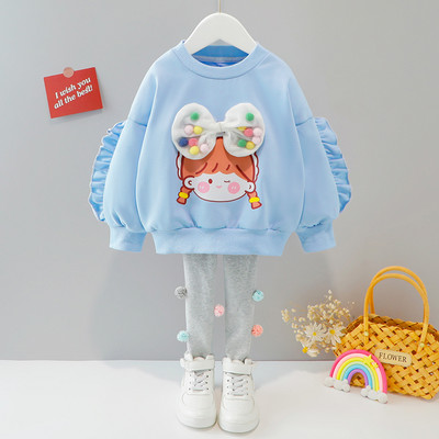 Moodne komplekt tüdrukutele sääristest ja pluusist - mitme mudeliga