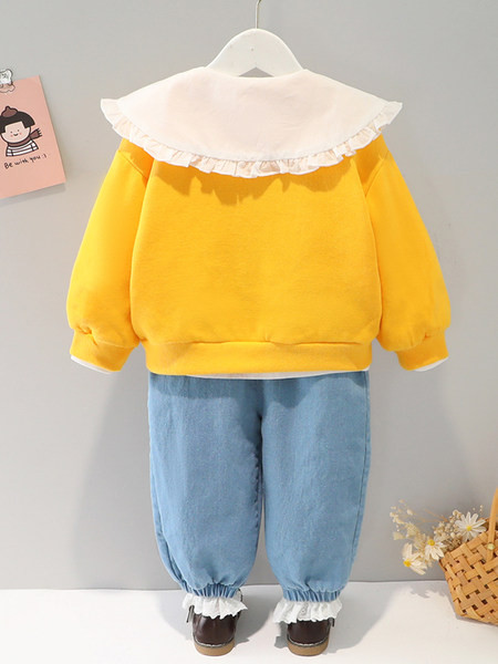 Dječji komplet s okruglim izrezom i 3D elementom - dvije boje