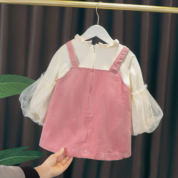 Proljetni set za djevojčicu od bluze s haljinom