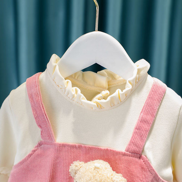 Proljetni set za djevojčicu od bluze s haljinom