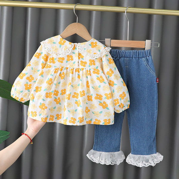 Moodne lillelise mustriga laste särgikomplekt ja tüllteksapüksid