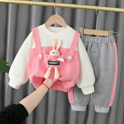 3D-elemendiga kaheosaline igapäevane lastekomplekt