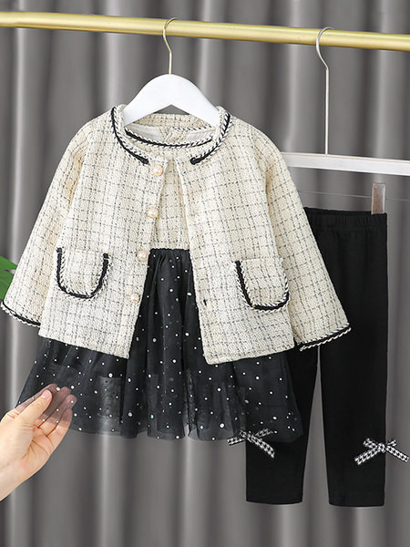 Modern gyerek szett kabátból és leggingsből lányoknak