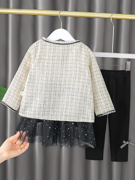 Modern gyerek szett kabátból és leggingsből lányoknak