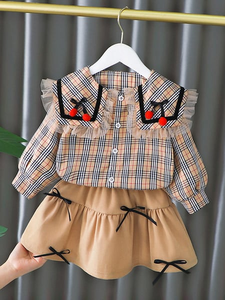 Kétrészes, szalagos gyerekkészlet - lányoknak