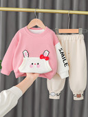 Kevadine komplekt tüdrukutele pükstega pluus