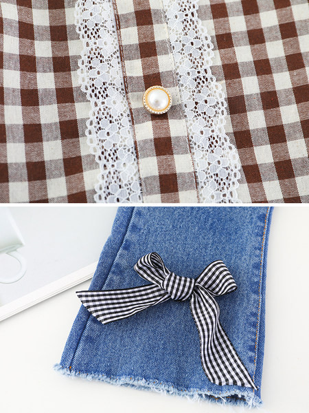 Uue mudeli laste särgi ja teksade komplekt tüdrukutele