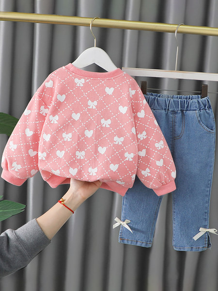 Gyerekkészlet gombokkal és szalagos rátéttel