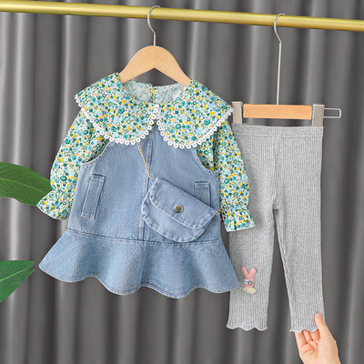 Kevadine kolmeosaline lastekomplekt tüdrukutele