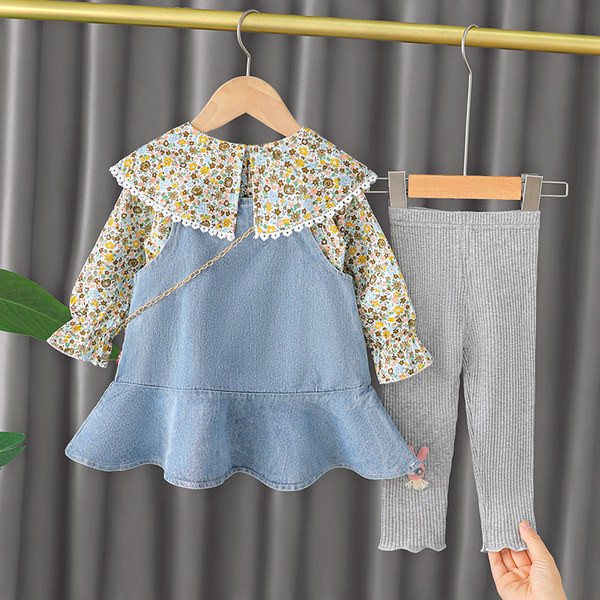 Kevadine kolmeosaline lastekomplekt tüdrukutele