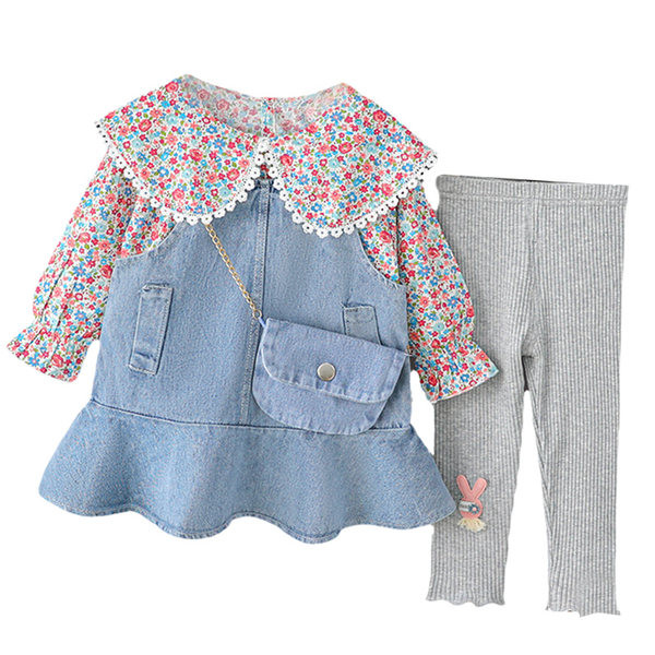 Kevadine kolmeosaline lastekomplekt tüdrukutele