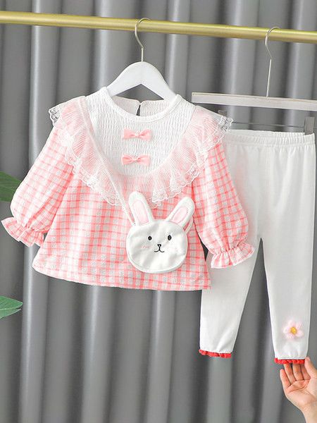 Dvodijelni komplet za djevojčice sa bluzom i tajicama