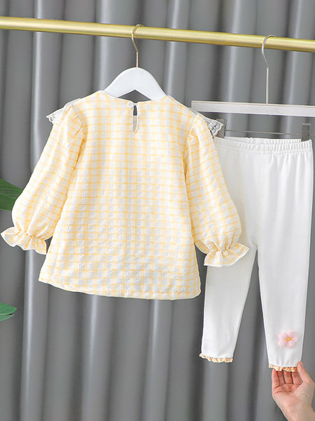 Dvodijelni komplet za djevojčice sa bluzom i tajicama